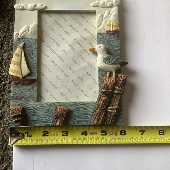 Nautical-Themed 3D Photo Frame Seagull Sailboats Design Rayco 2"x3" Photo Ocean - Picture 5 of 8